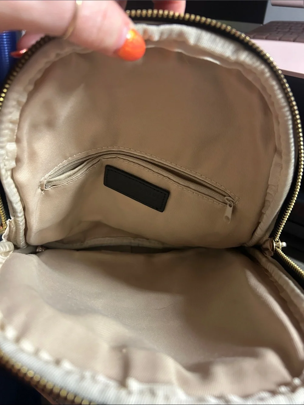 Valentina Made in Italy Genuine Leather Convertible Backpack in Cognac